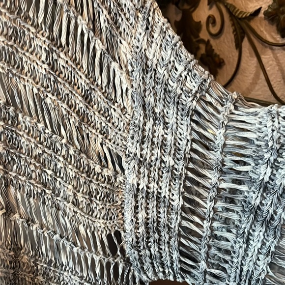Roaman’s Crochet Cardigan- NWOT long open front with fringe Sz 3X - Picture 7 of 14